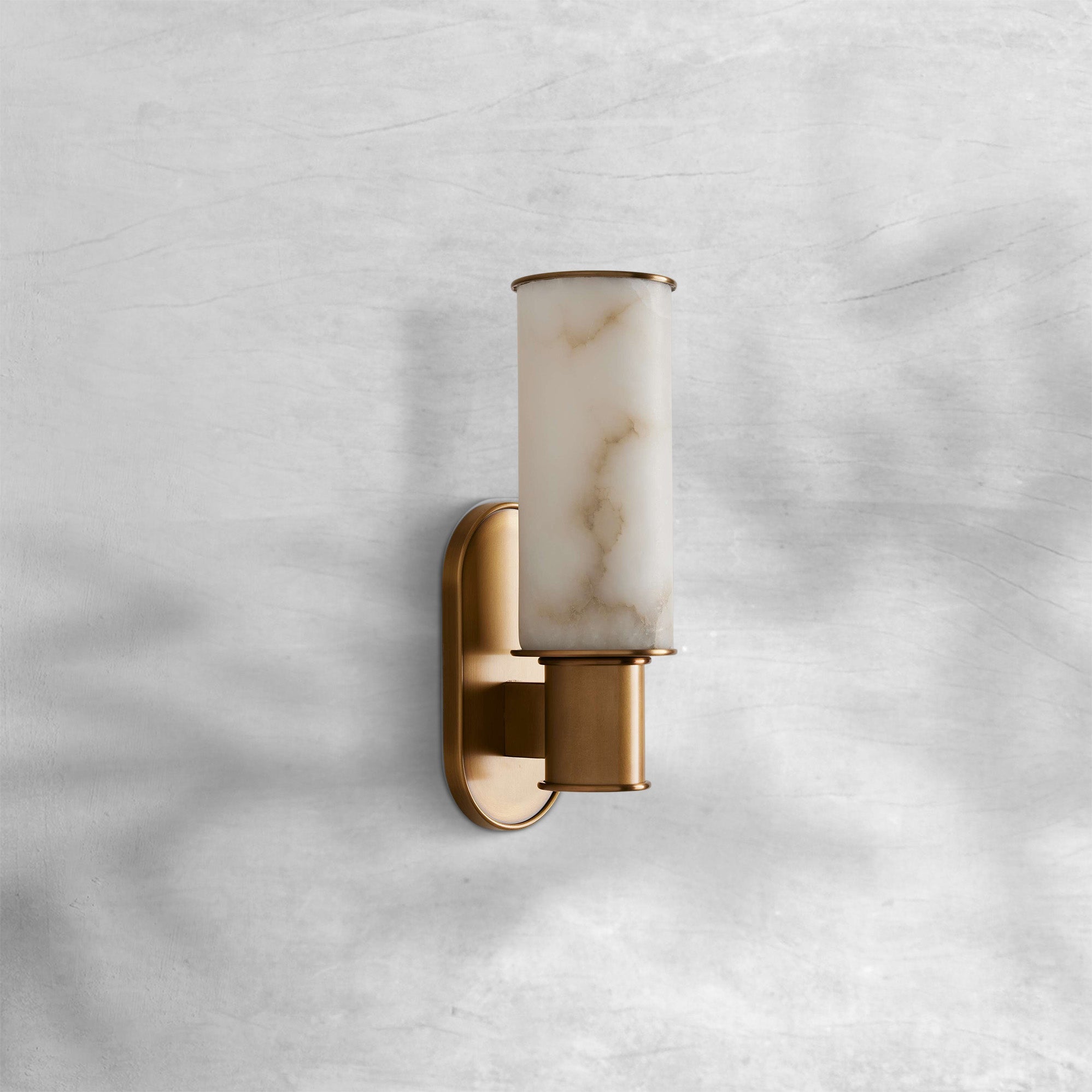 Harlin Alabaster Wall Sconce – Elegant Brass, Bronze & Nickel Finishes with Warm White Light