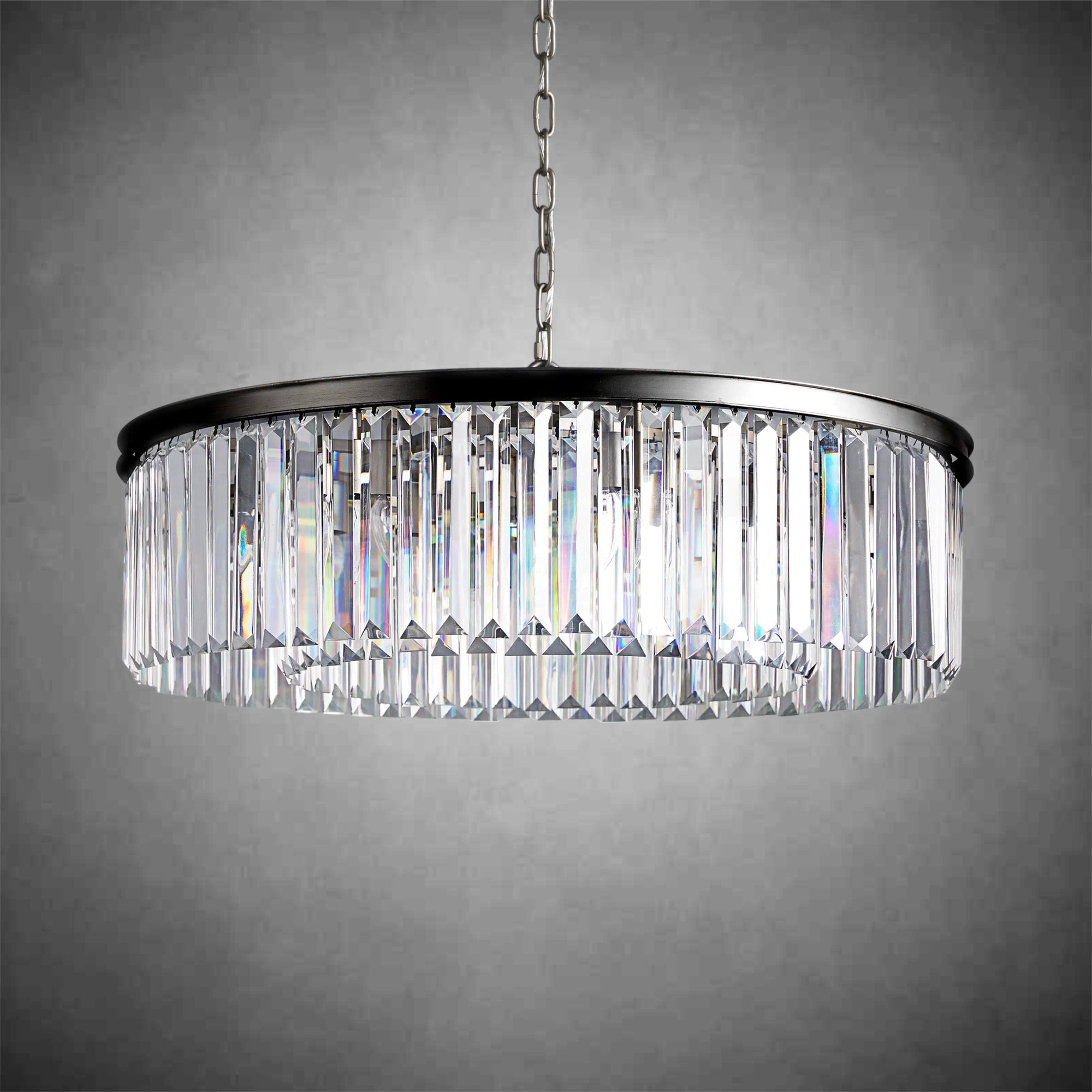 Leyland Crystal Round Chandelier