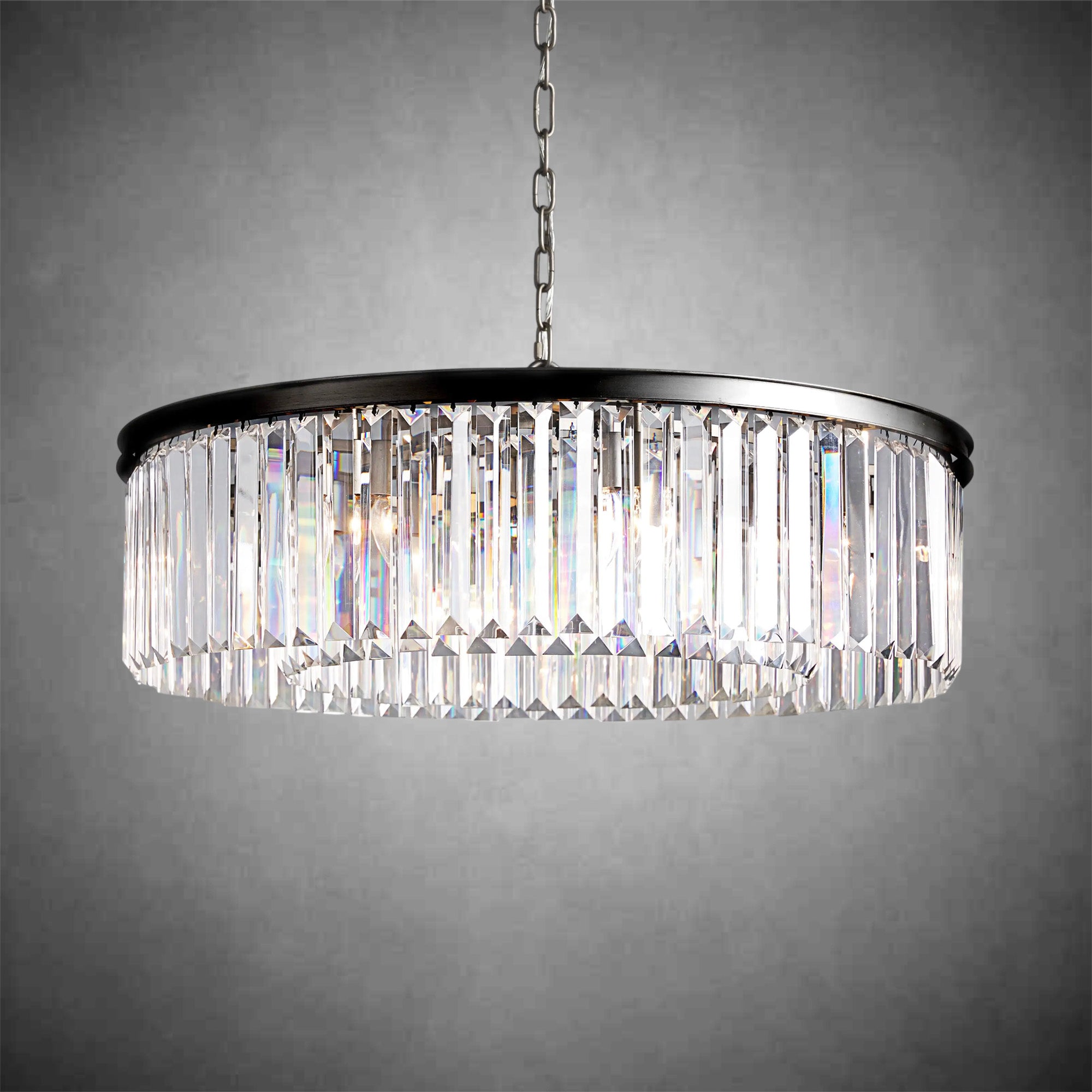 Leyland Crystal Round Chandelier