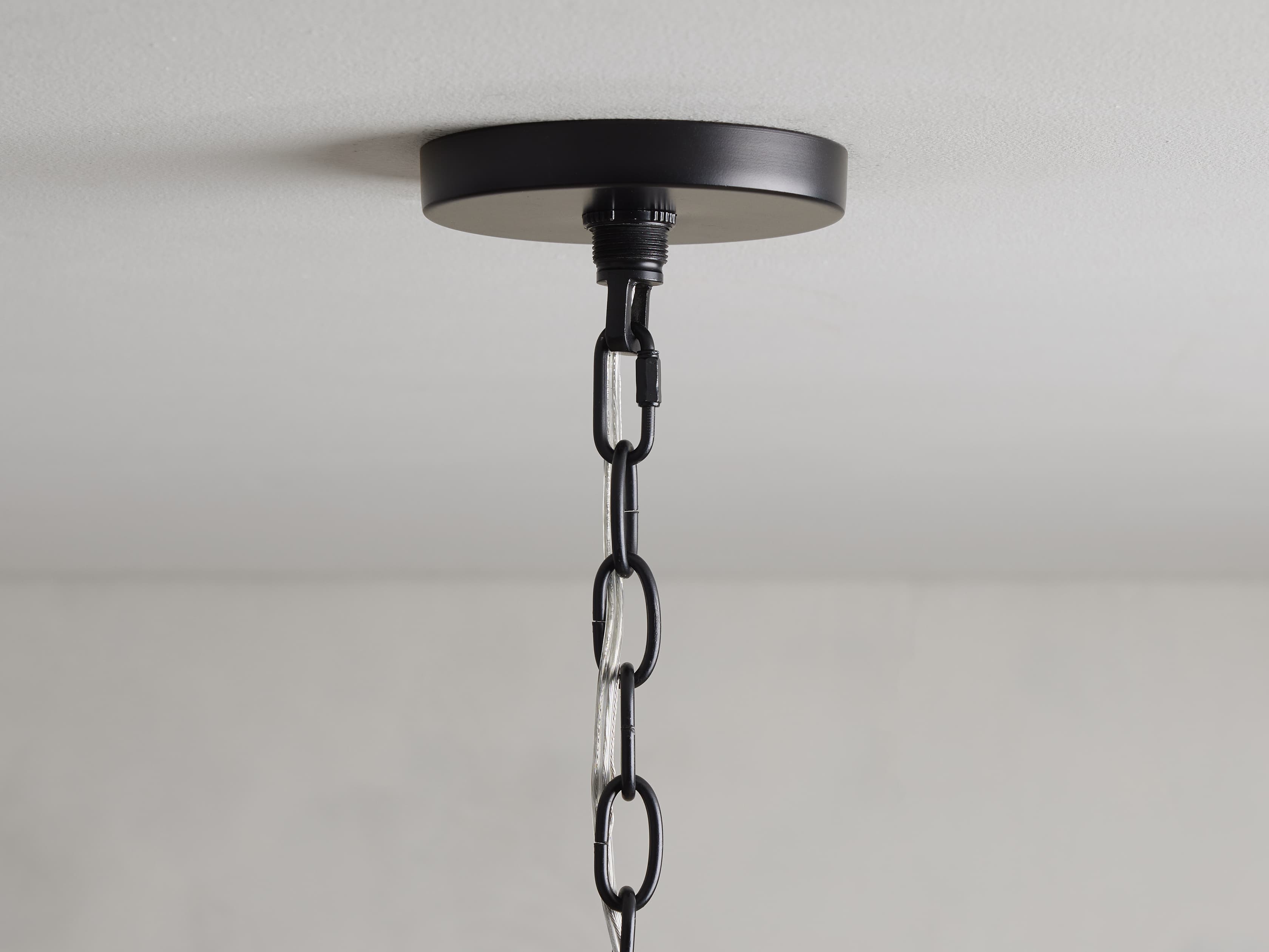 Losalind Rattan Chandelier in Black