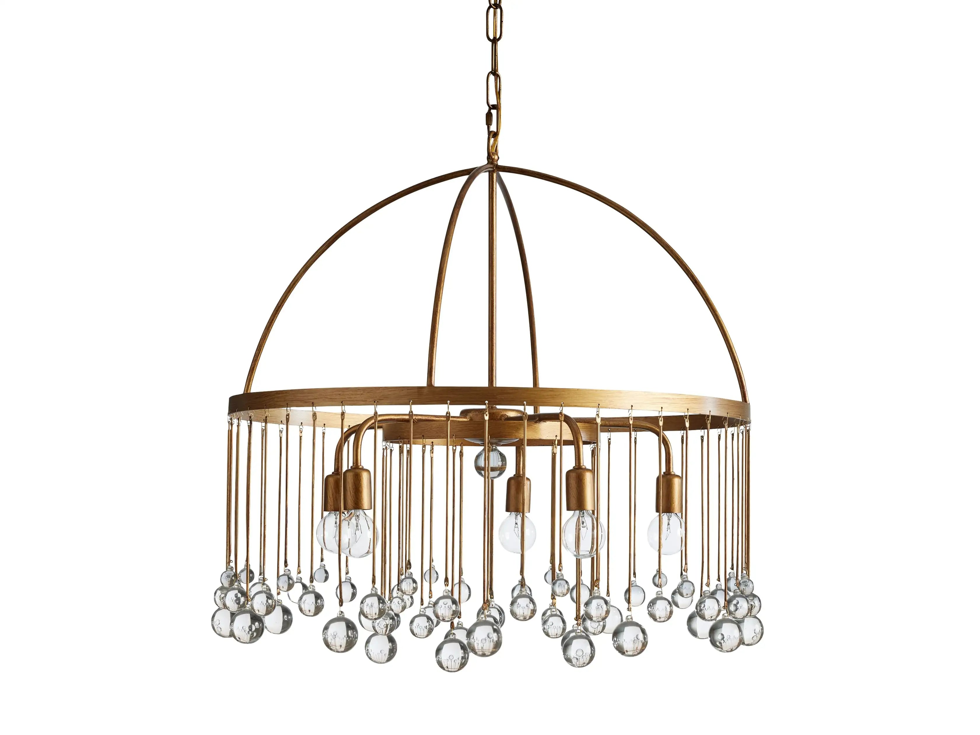 Crystal Ball Aubrey Round Chandelier 5 Light / 8 Light
