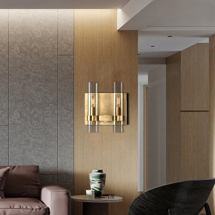 HA Rebecca Glass 2 Light Wall Sconce for Bedroom Kitchen