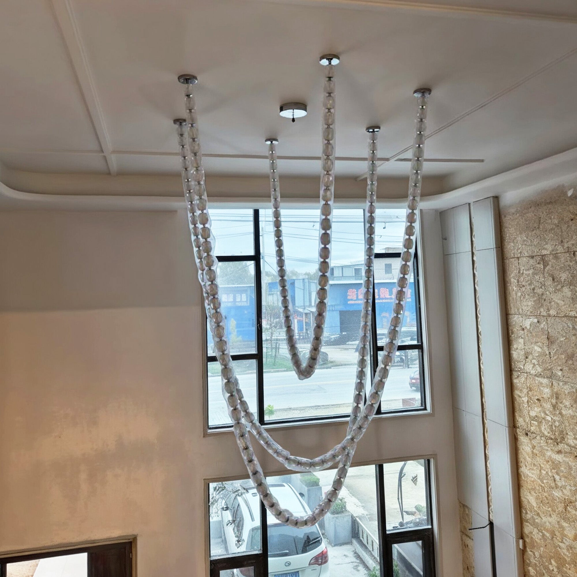 Modern Crystal Bead Chandelier