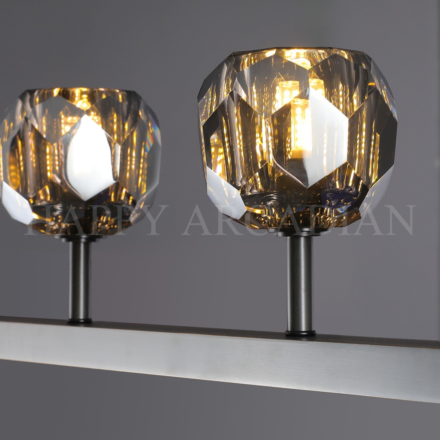 HA Bola De Modern Cristal Crystal Linear Chandelier 60"