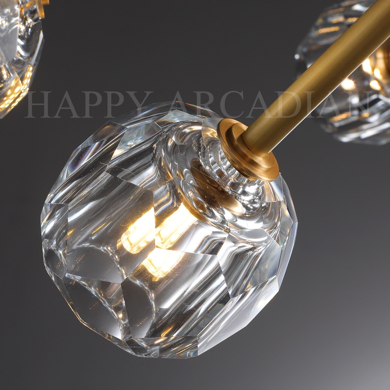 HA Bola De Crystal Ball Round Chandelier 36"