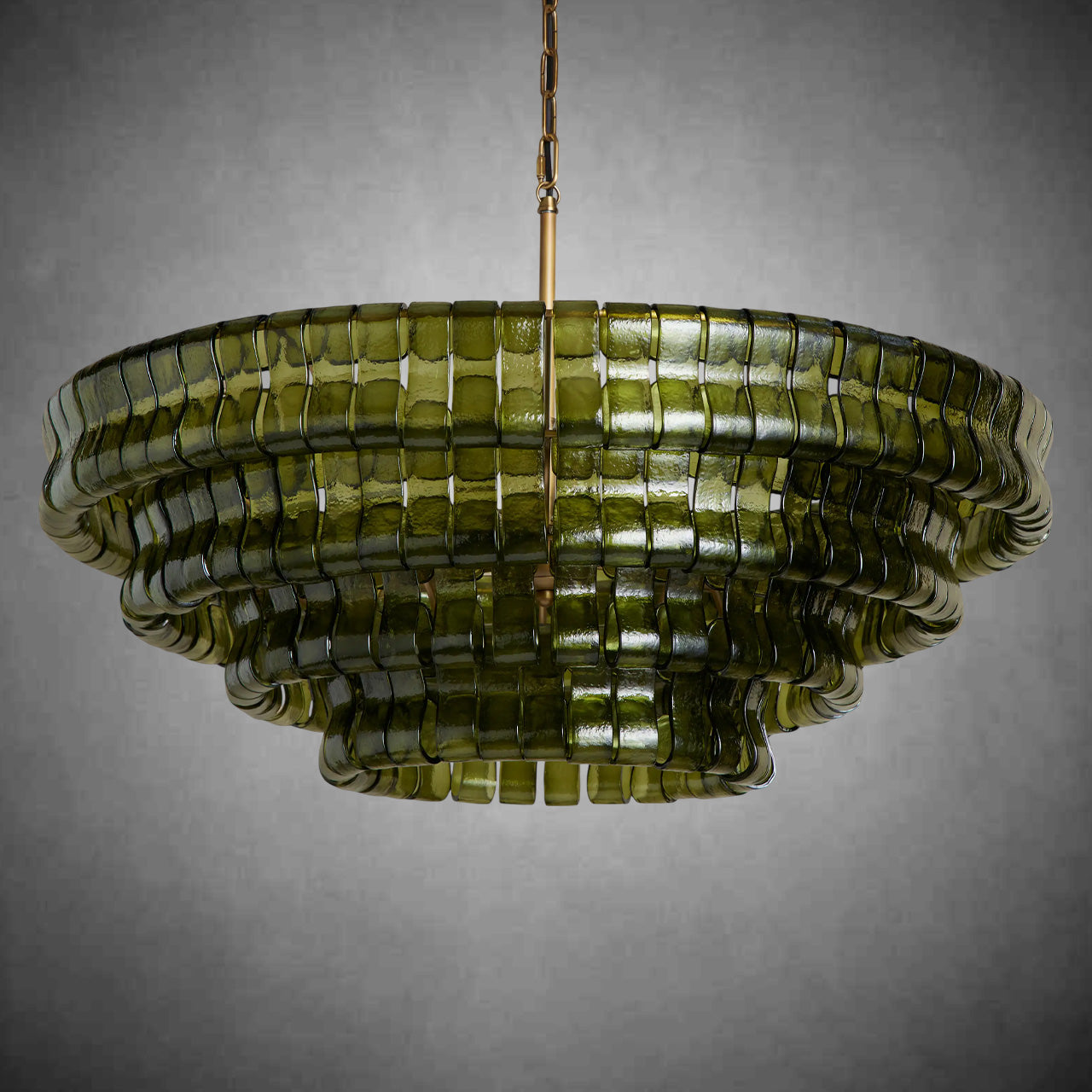 Ghiaccio Glass Round Chandelier