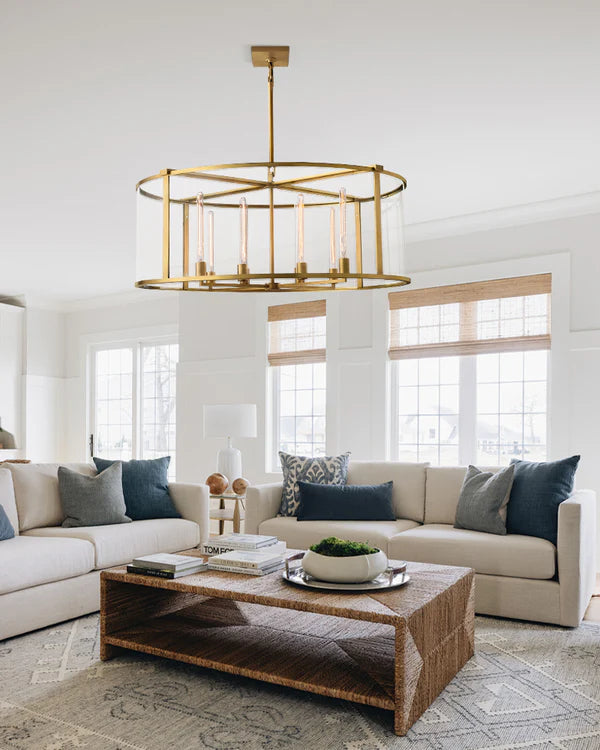 Verao Glass Round Chandelier 33"