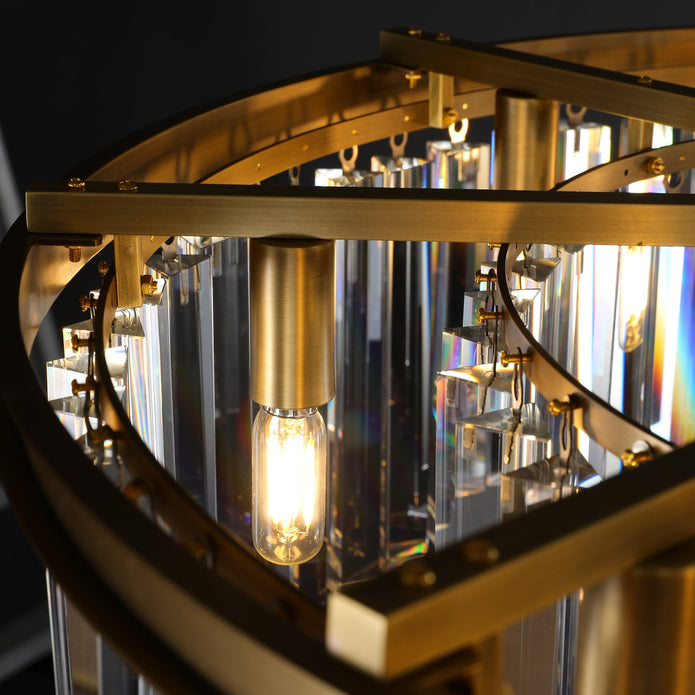 Zestra K9 Crystal Round Chandelier 32"