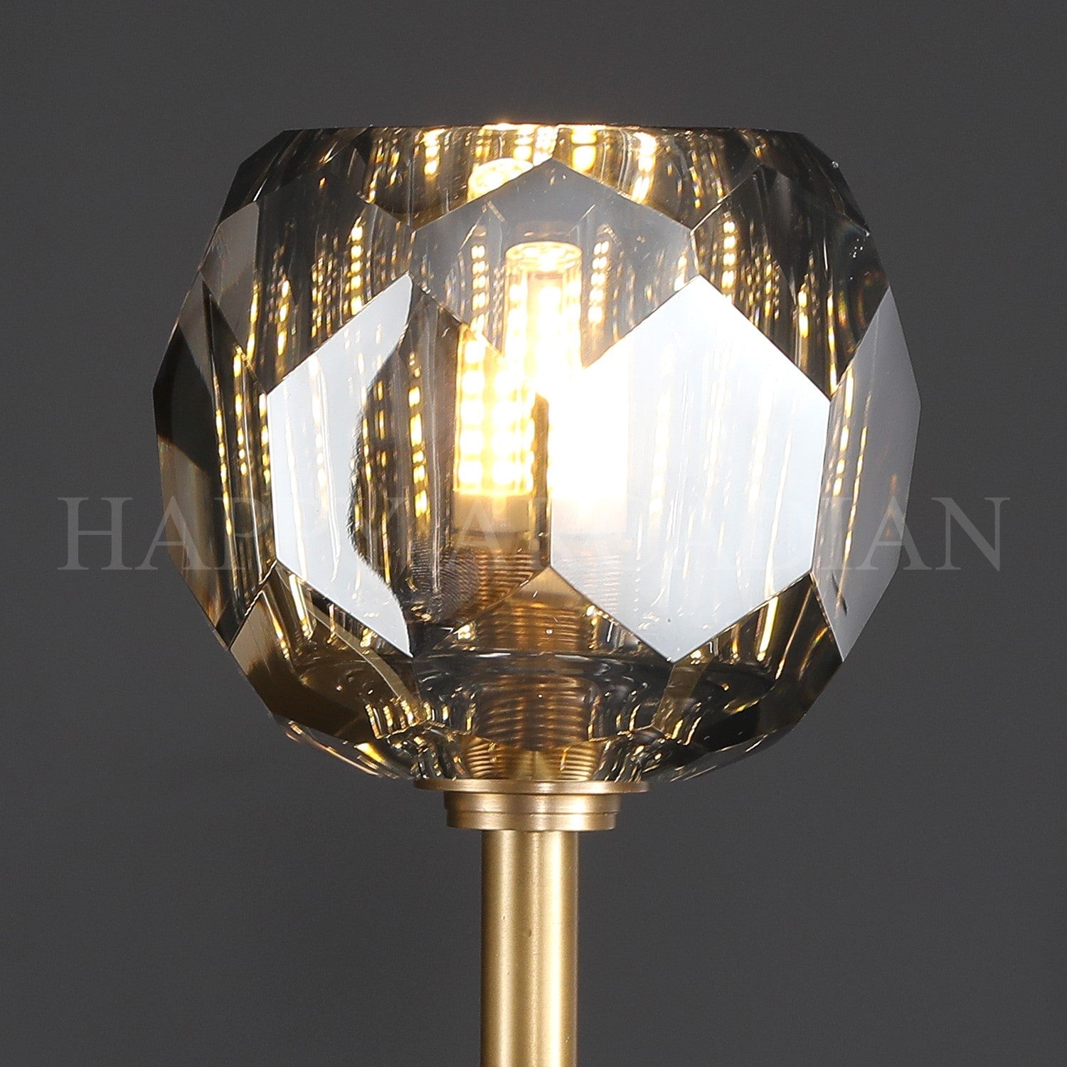 HA Bola De Modern Cristal Crystal Linear Chandelier 60"