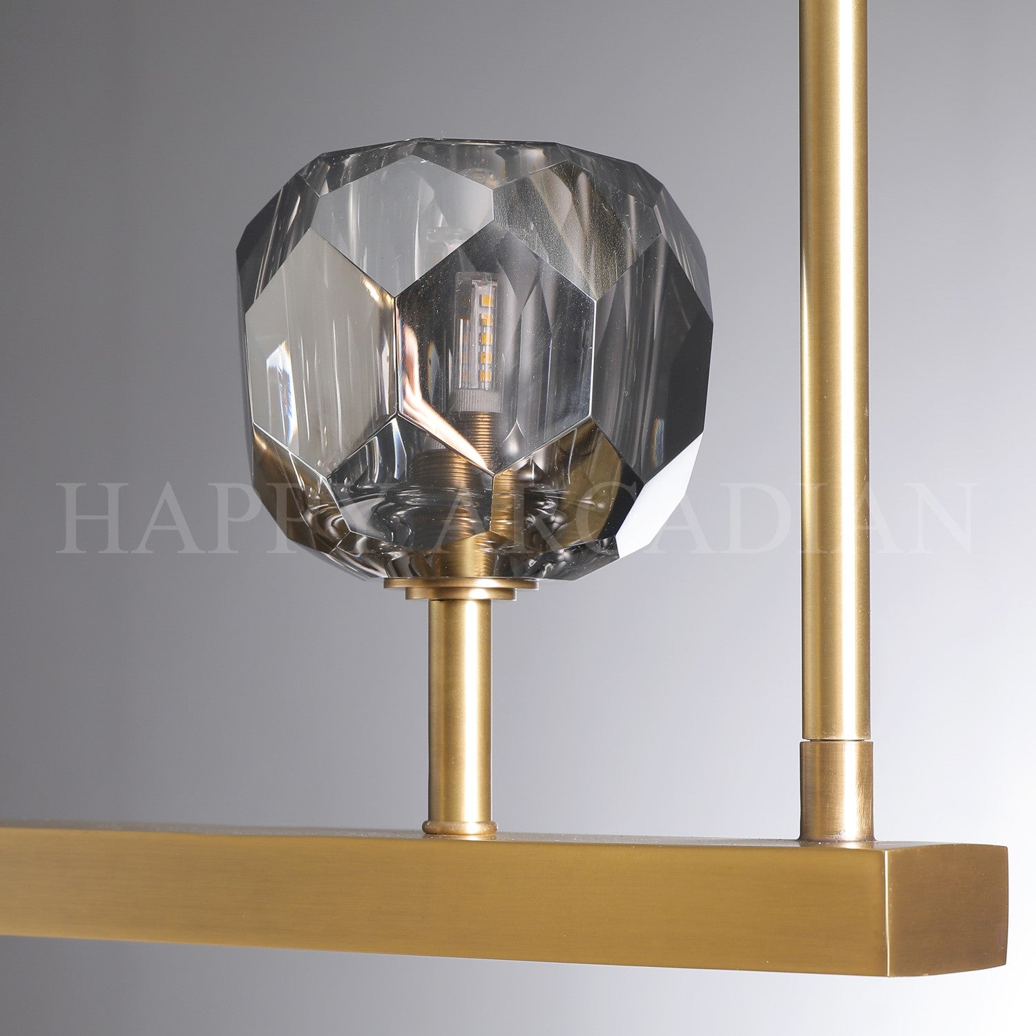 HA Bola De Smoke Glass Linear Chandelier 48" for Living room