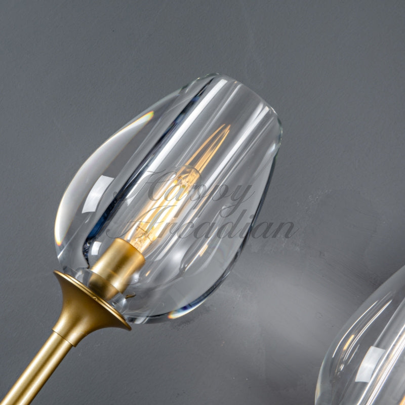 Harper Tulpe Modern 2 Light Glass Wall Light Fixture