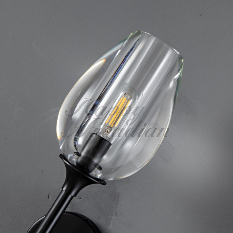 Harper Tulpe Modern 2 Light Glass Wall Light Fixture