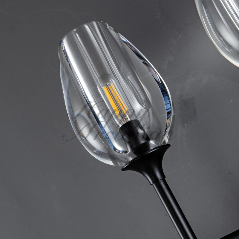 Harper Tulpe Modern 2 Light Glass Wall Light Fixture