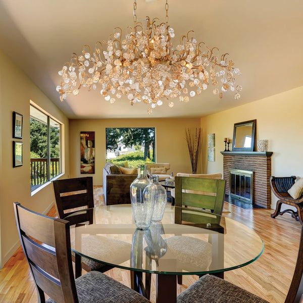 Campobasso 10-Light 45" Chandelier, Gold Finish