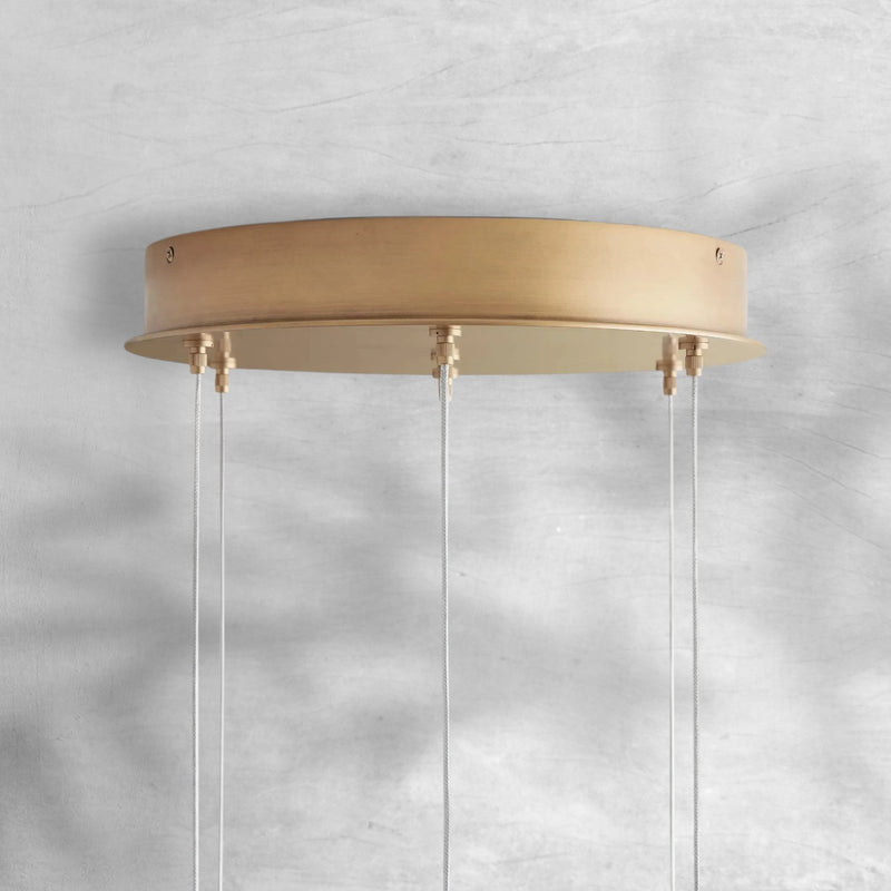 Maeva Round Alabster Chandelier 7'' 15'' 36''