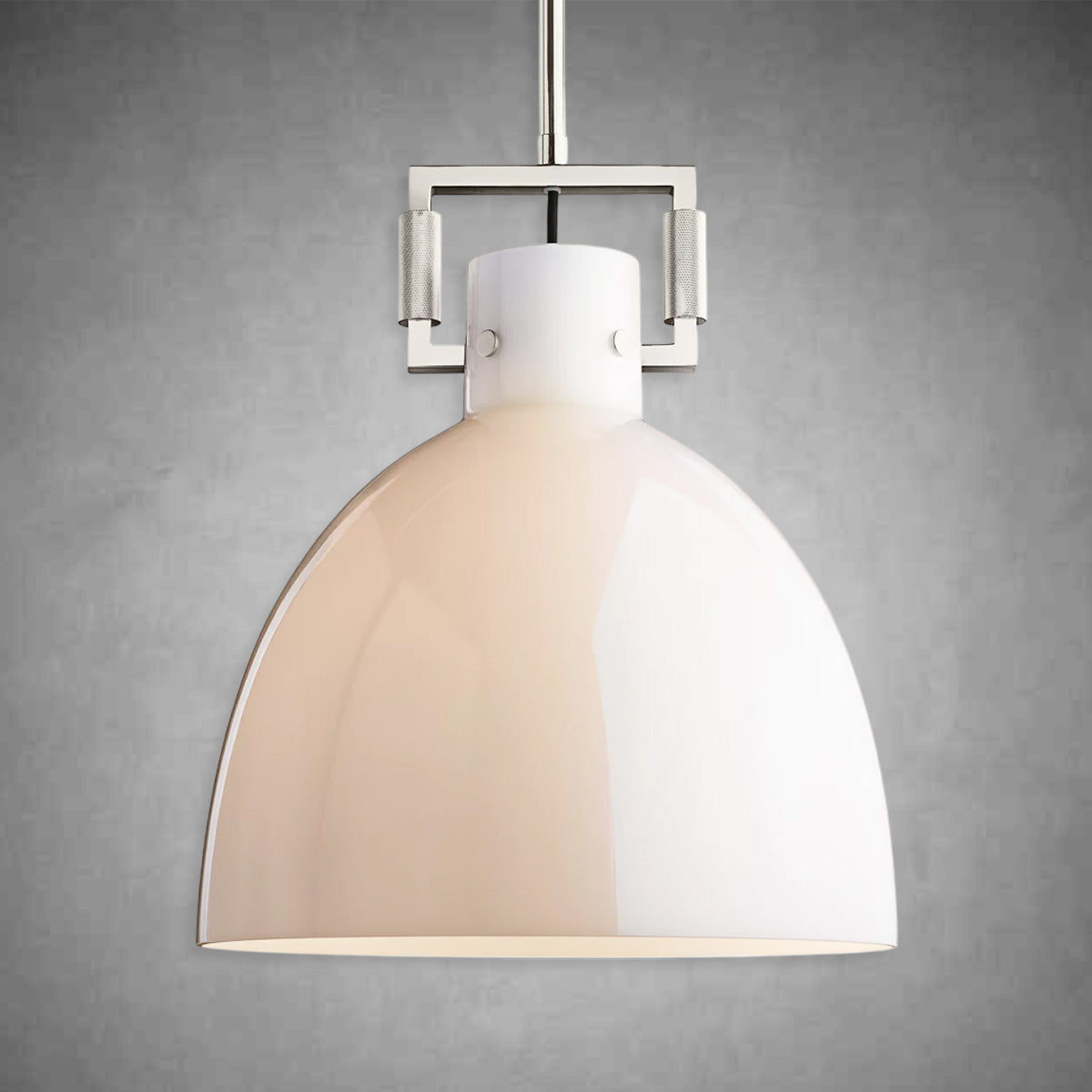 Modulus Milk Glass Cloche Pendant 10"14"18"