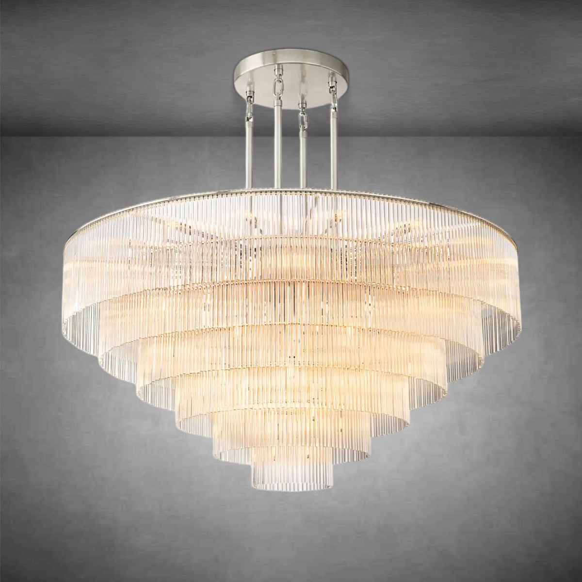 HA Amadeo Round Chandelier 60" For Living Room