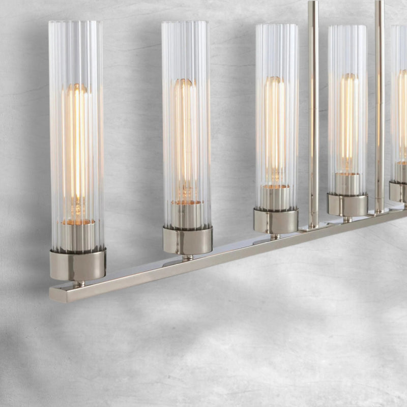 Andreas Glass Linear Chandelier Lighting