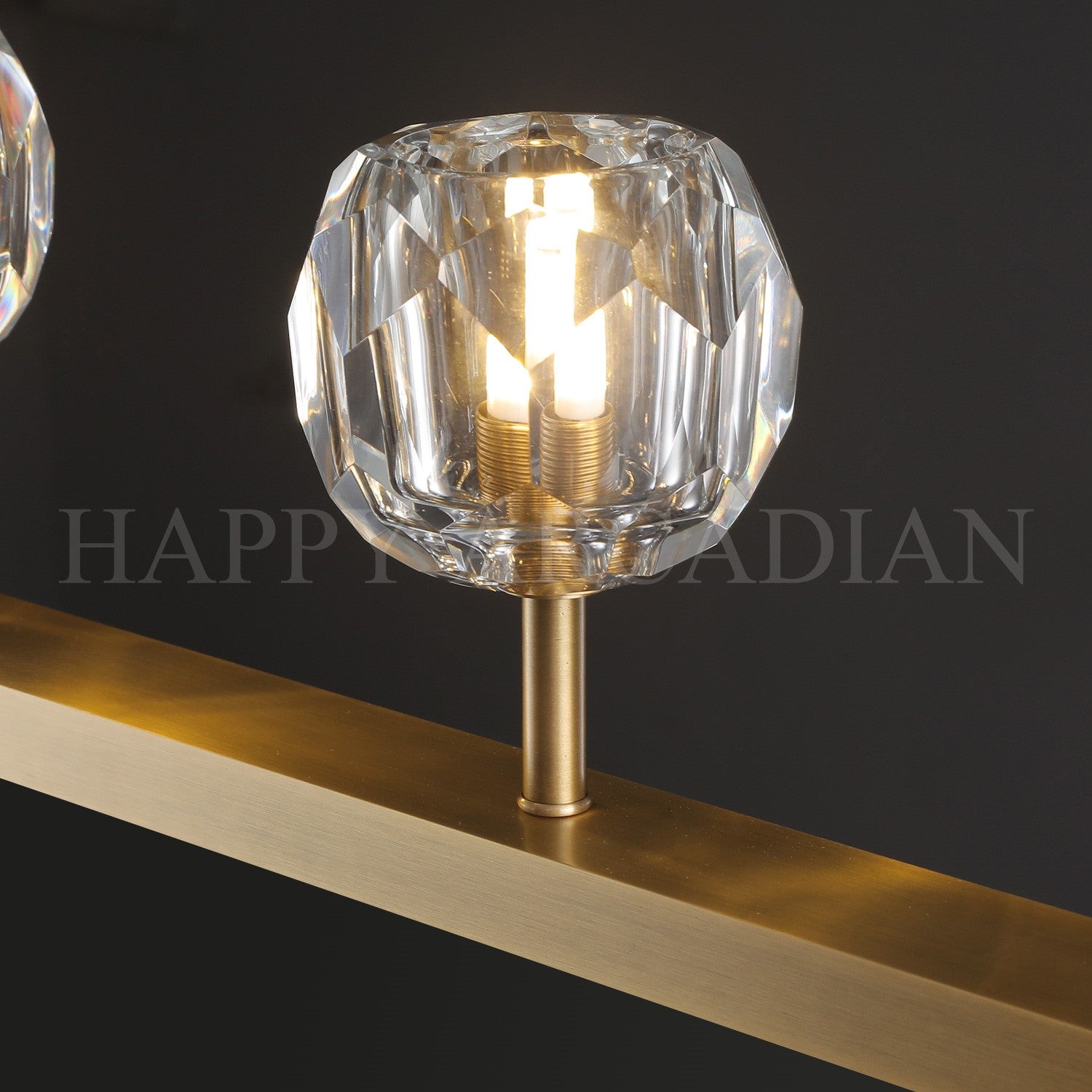HA Bola De Modern Cristal Crystal Linear Chandelier 60"