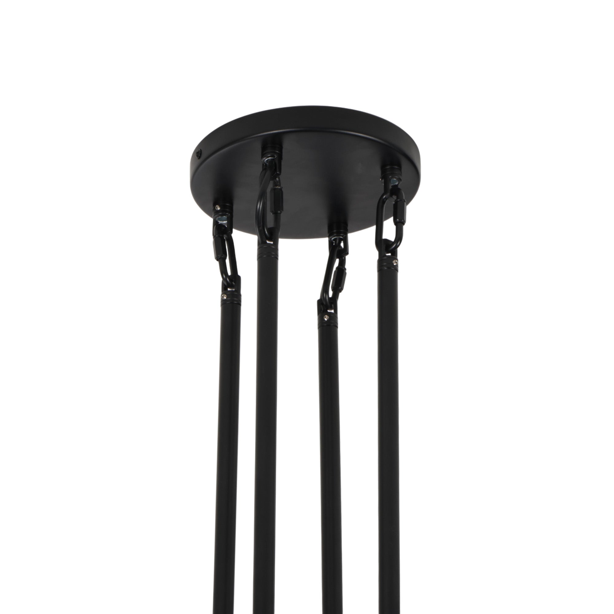 Modern Frame Glass Shade Chandelier