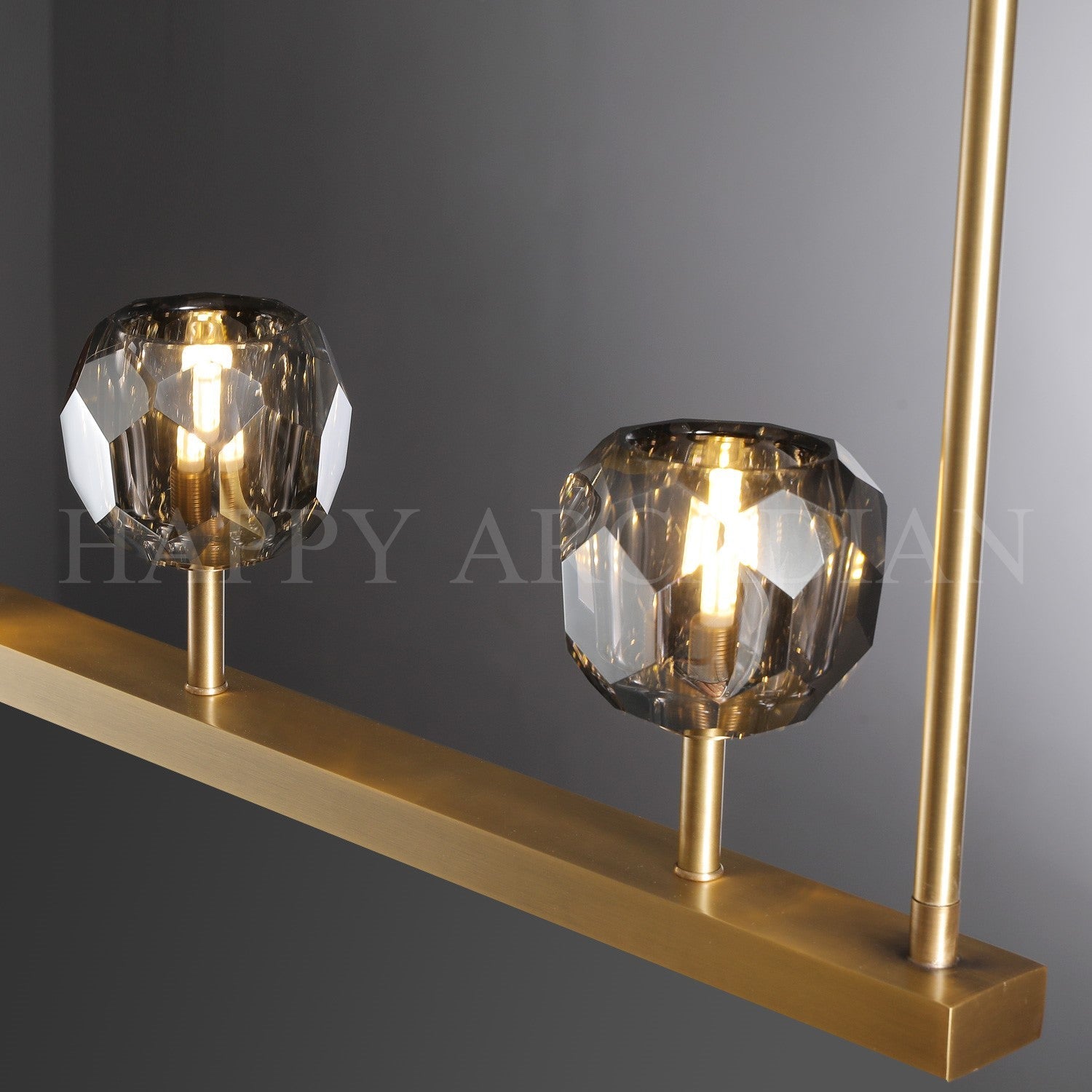 HA Bola De Modern Cristal Crystal Linear Chandelier 60"