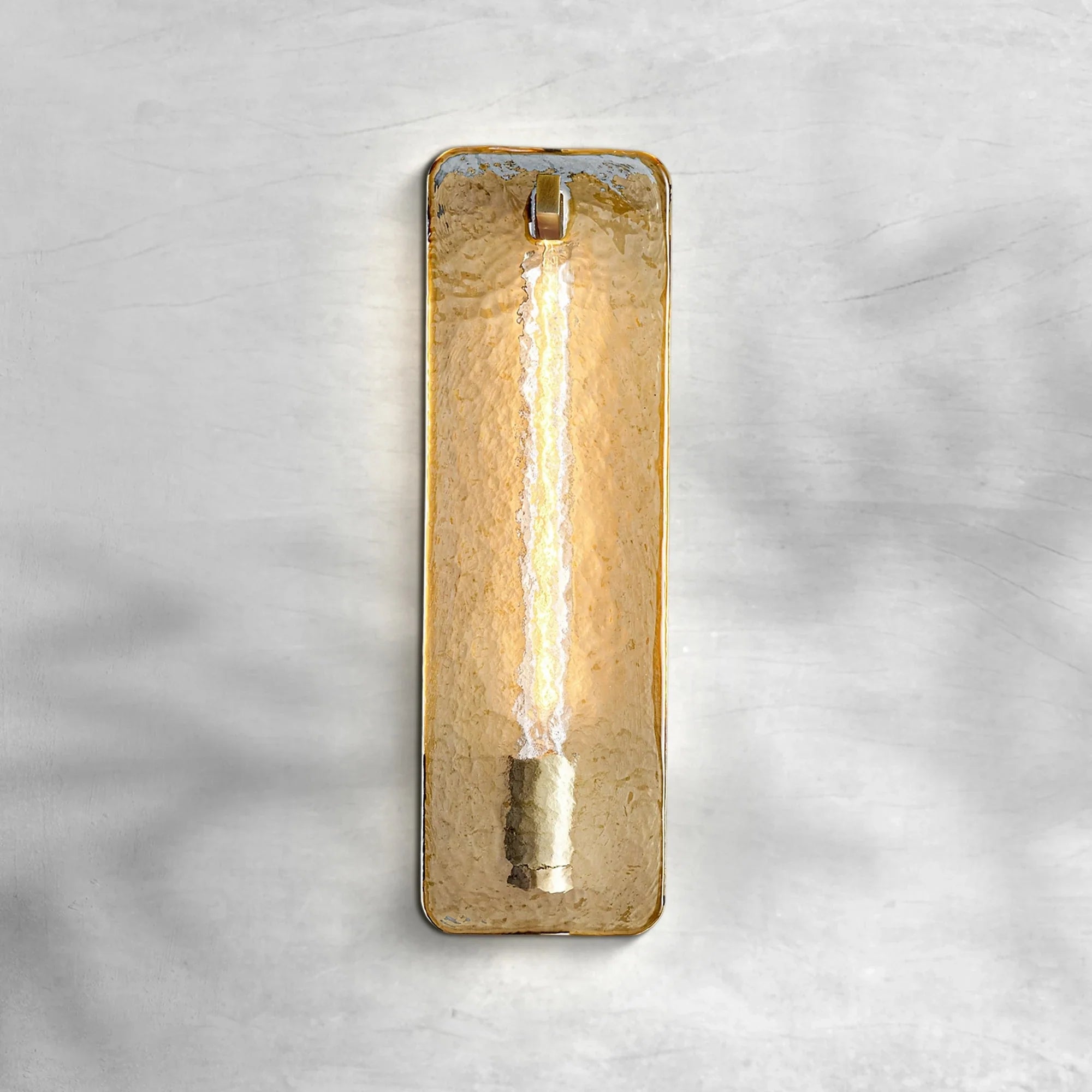 Elegant Calame Glass Wall Sconce with Burnished Brass Finish