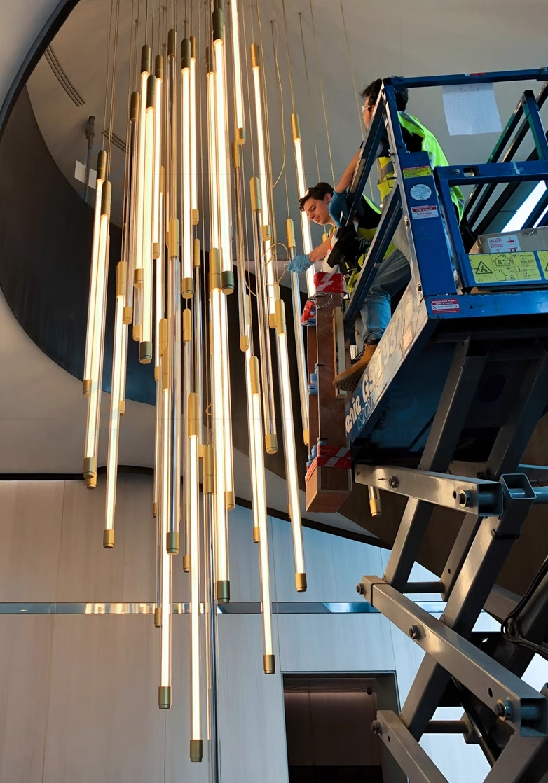 Modern Lightsabers Suspension Floating Chandelier