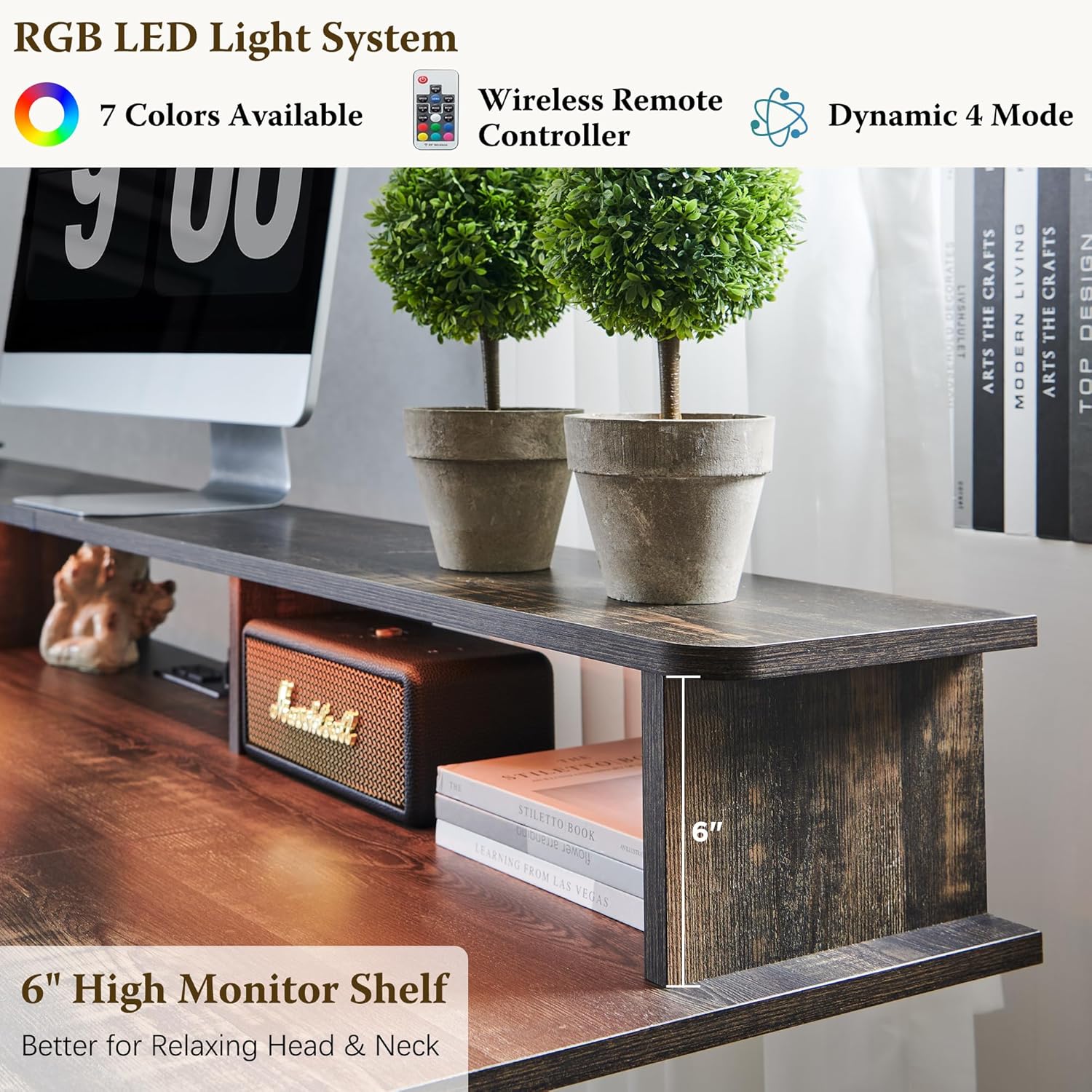 OKD 48" Electric Standing Desk with Keyboard Tray and Outlets