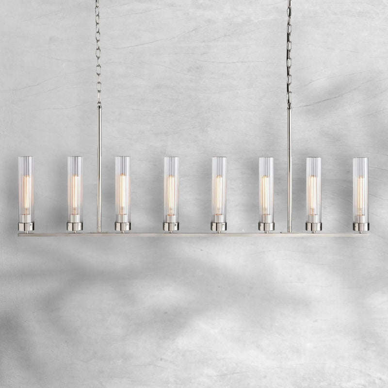 Andreas Glass Linear Chandelier Lighting