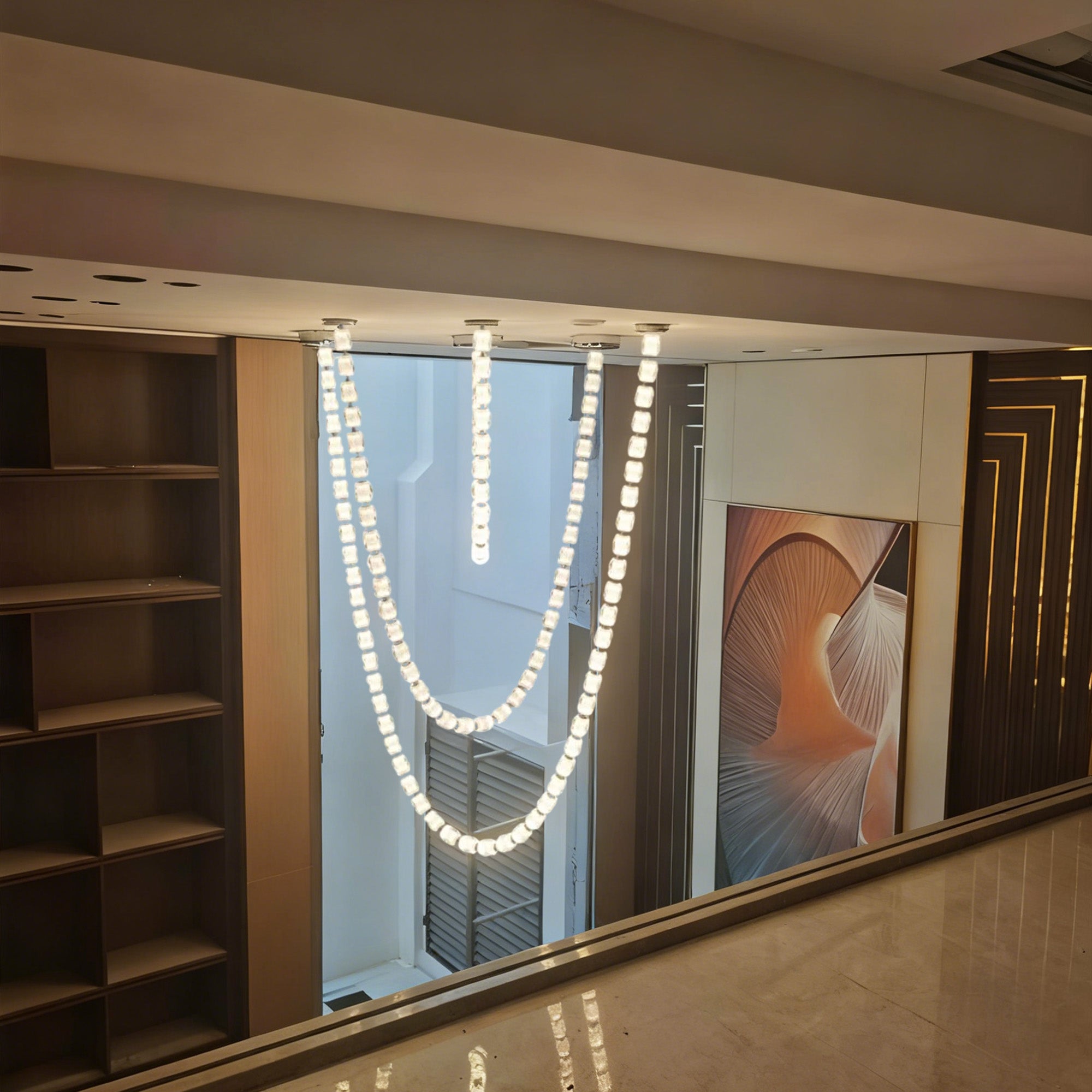 Modern Crystal Bead Chandelier