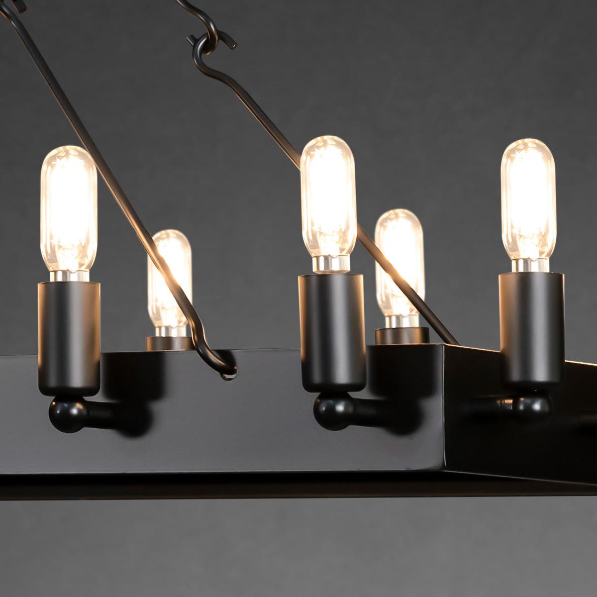Radiant Vintage Filament Rectangle Chandelier 41''52''