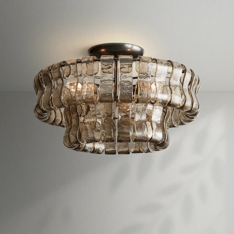 Ghiaccio Glass Flushmount
