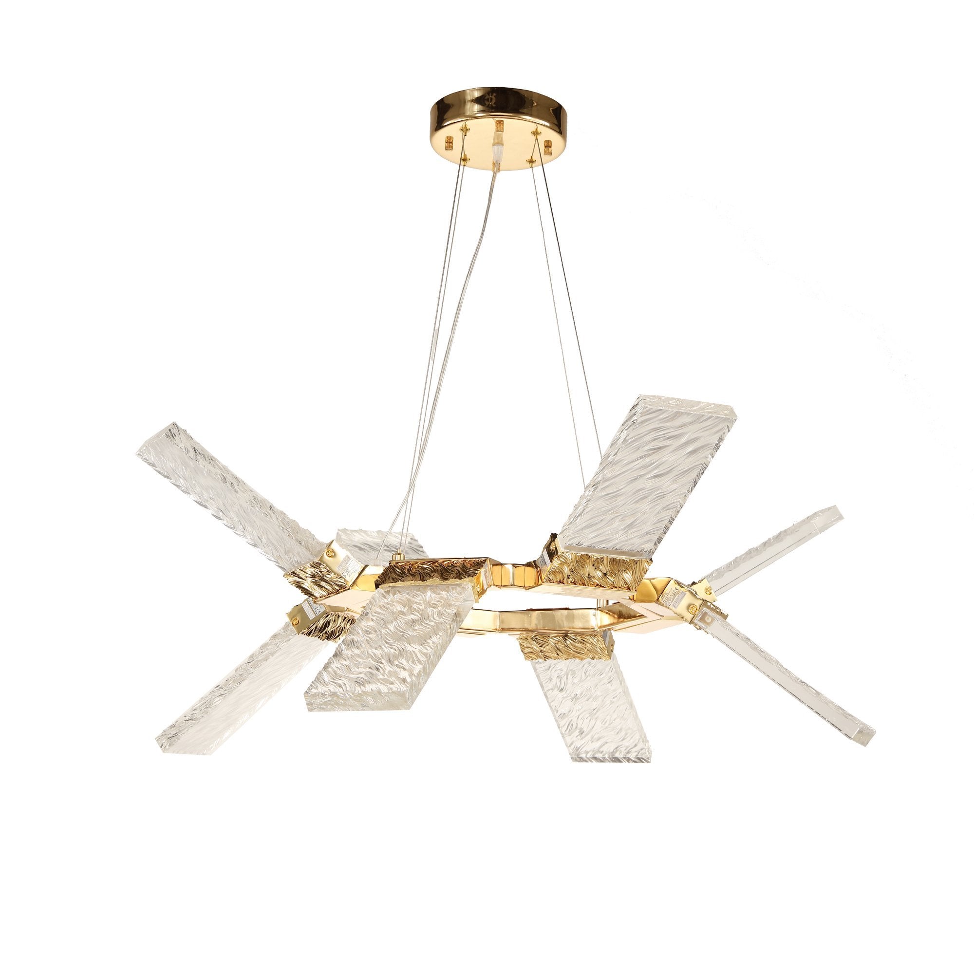 Muhamet LED Round Ring Wave Chandelier, Modern Designer Lamp