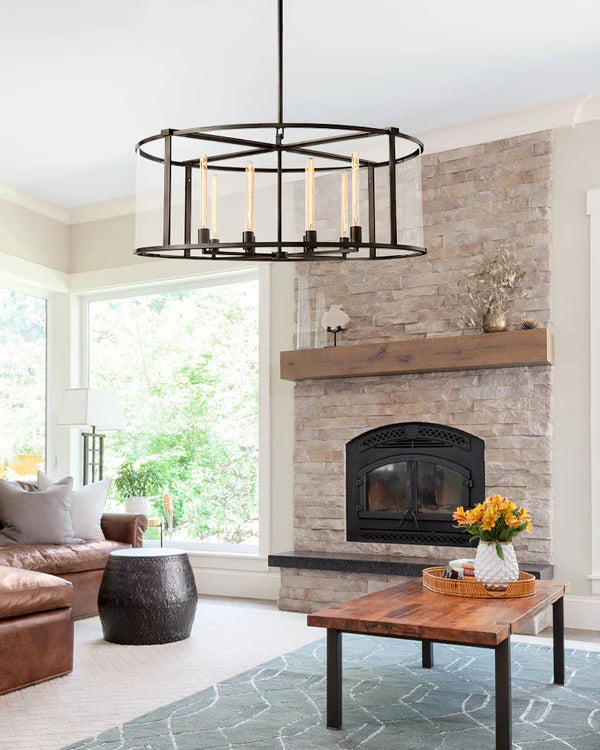 Verao Glass Round Chandelier 33"
