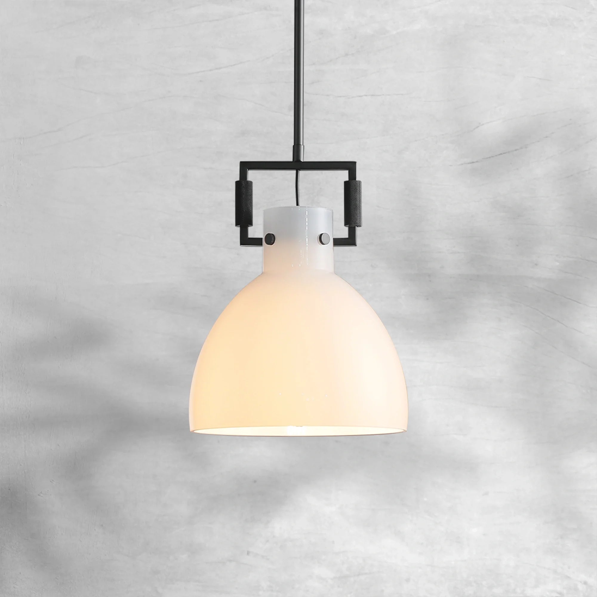 Modulus Milk Glass Cloche Pendant 10"14"18"