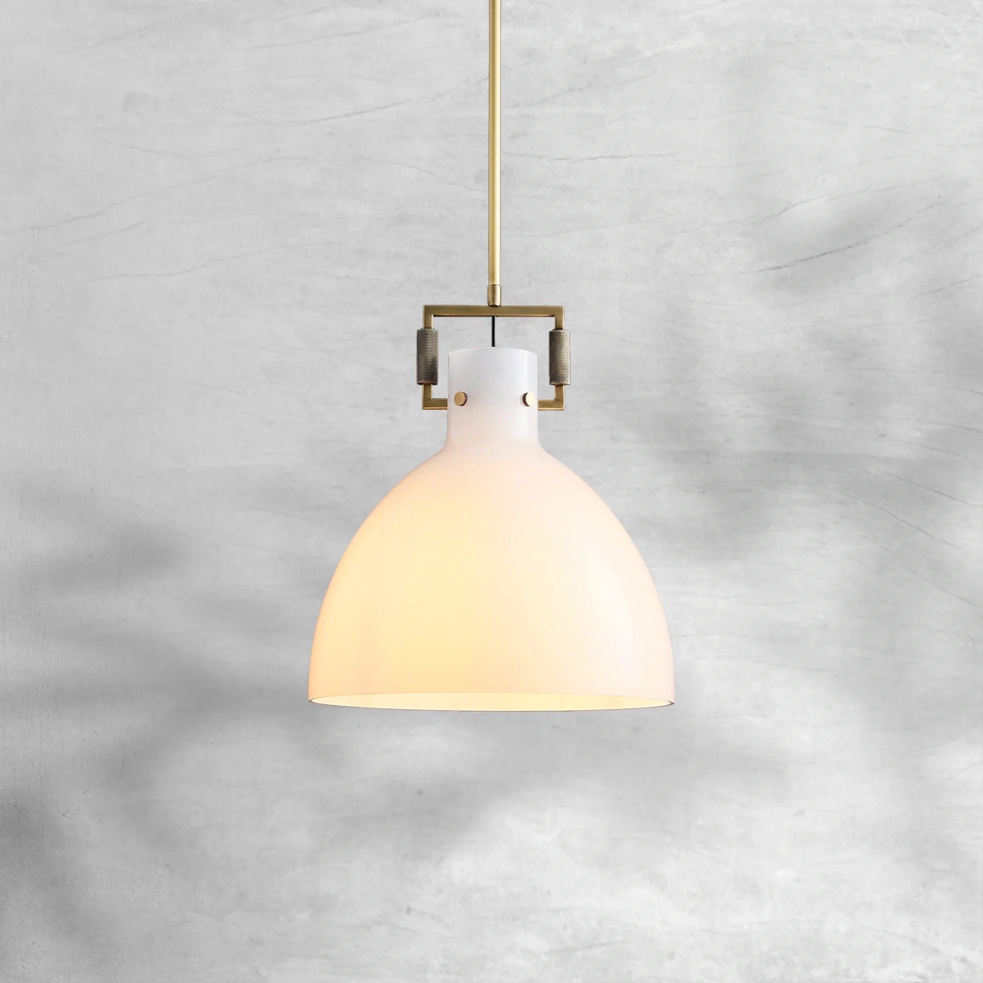 Modulus Milk Glass Cloche Pendant 10"14"18"