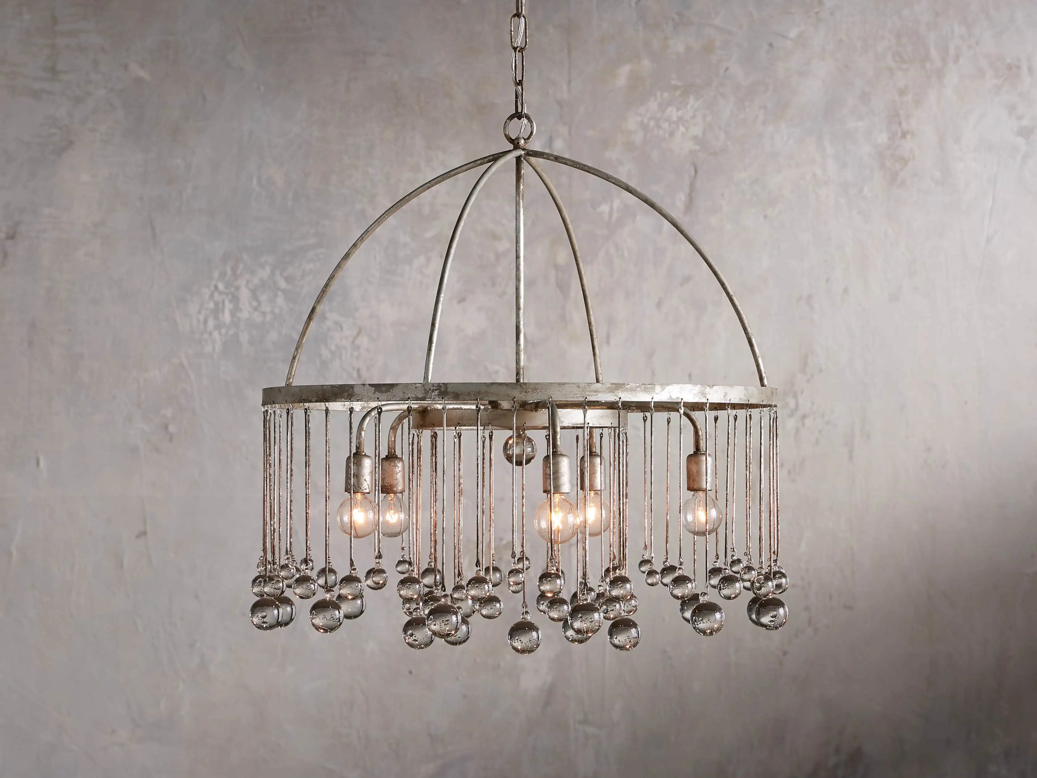 Crystal Ball Aubrey Round Chandelier 5 Light / 8 Light
