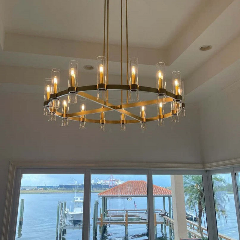 HA Rebecca Round Chandelier 36″, 12-Lights