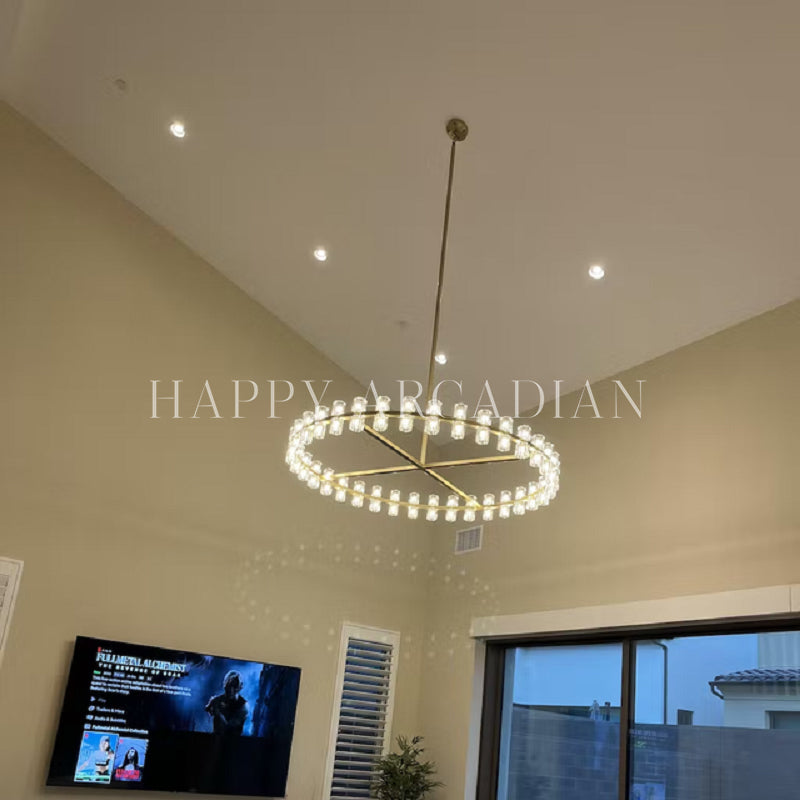 HA Harrison Crystal Round Chandelier 60"