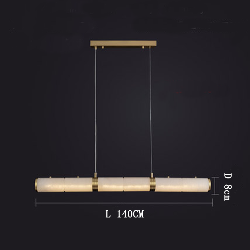 Caroline Alabaster Modern Art Linear Chandelier Lighting