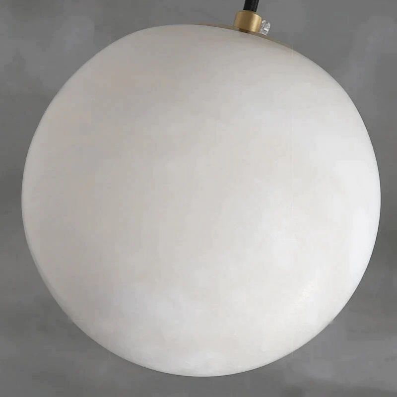 Hannah Modern Alabaster Ball Kitchen Island Pendant Light
