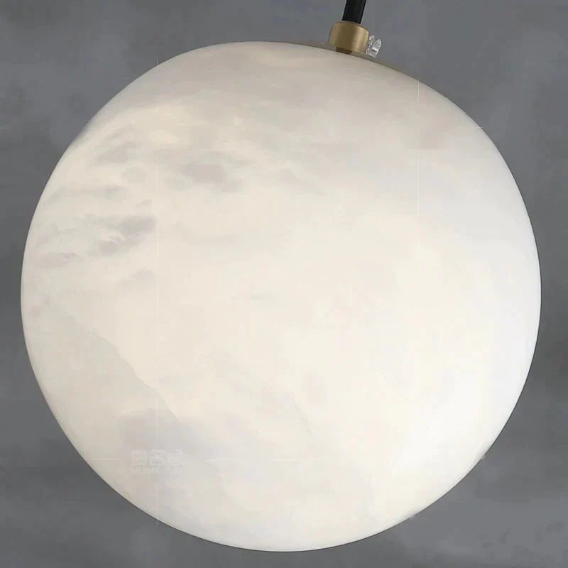 Hannah Modern Alabaster Ball Kitchen Island Pendant Light