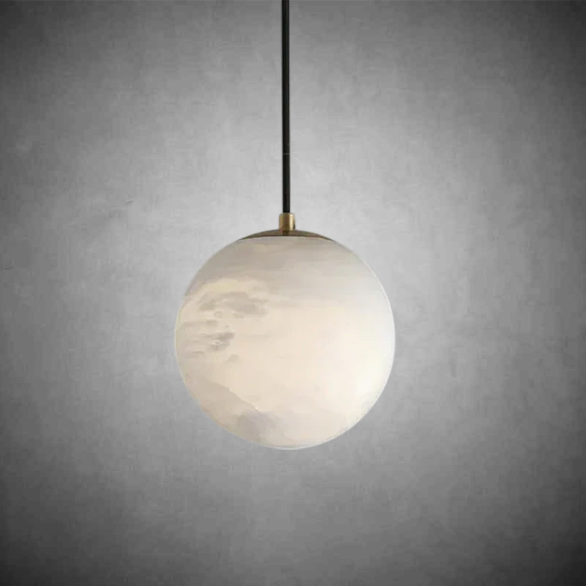 Alabaster Ball Pendant Light, Island Mini Pendant Light