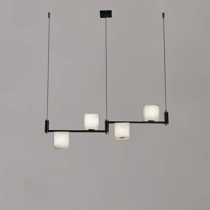 Gavin Alabaster Cubic Island Chandelier