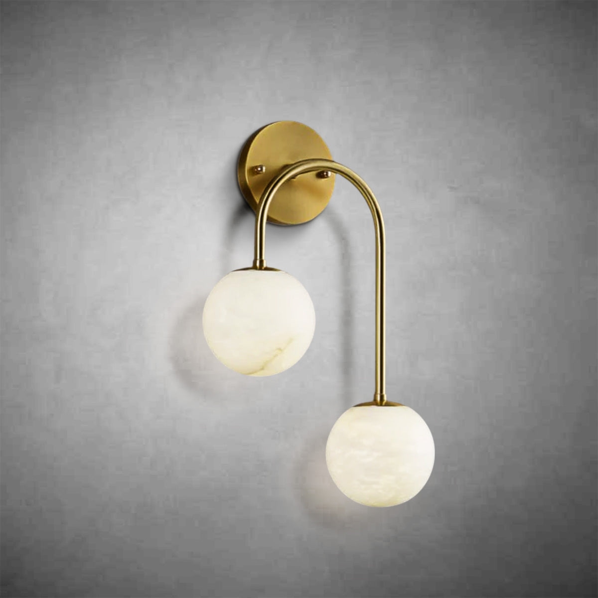 Alabaster Glo Modern Wall Sconce In Bedroom