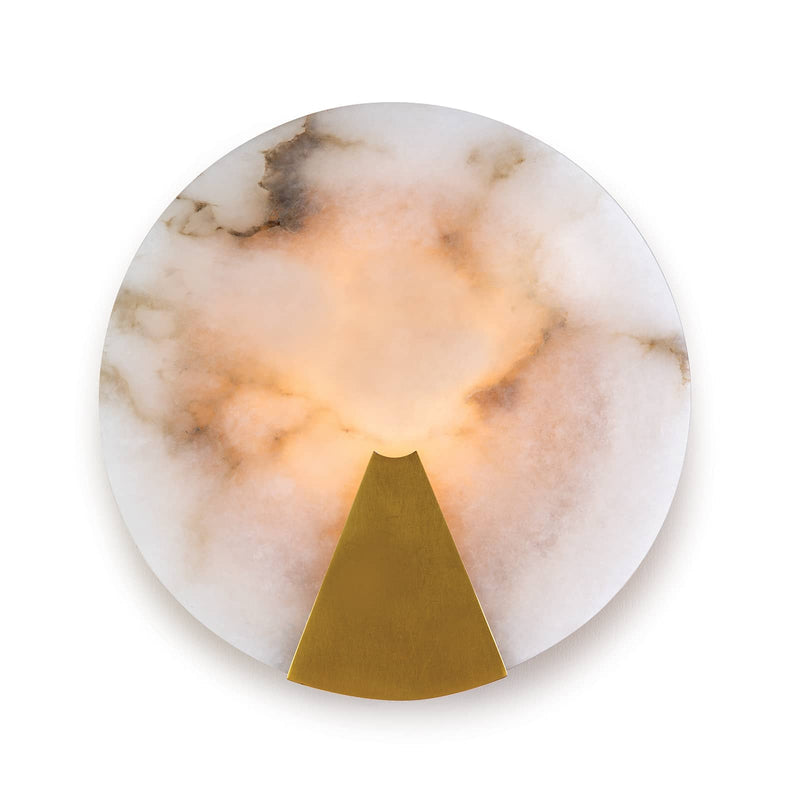 Regina Alabaster Houston Round Wall Sconce