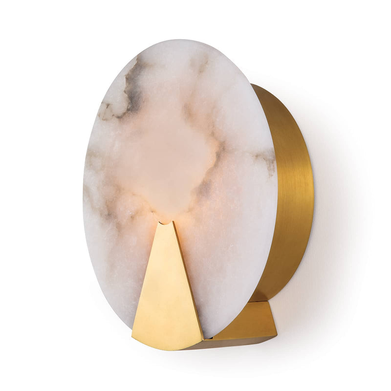 Regina Alabaster Houston Round Wall Sconce