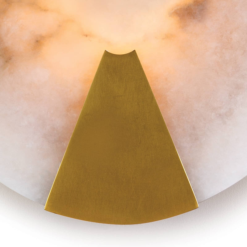 Regina Alabaster Houston Round Wall Sconce