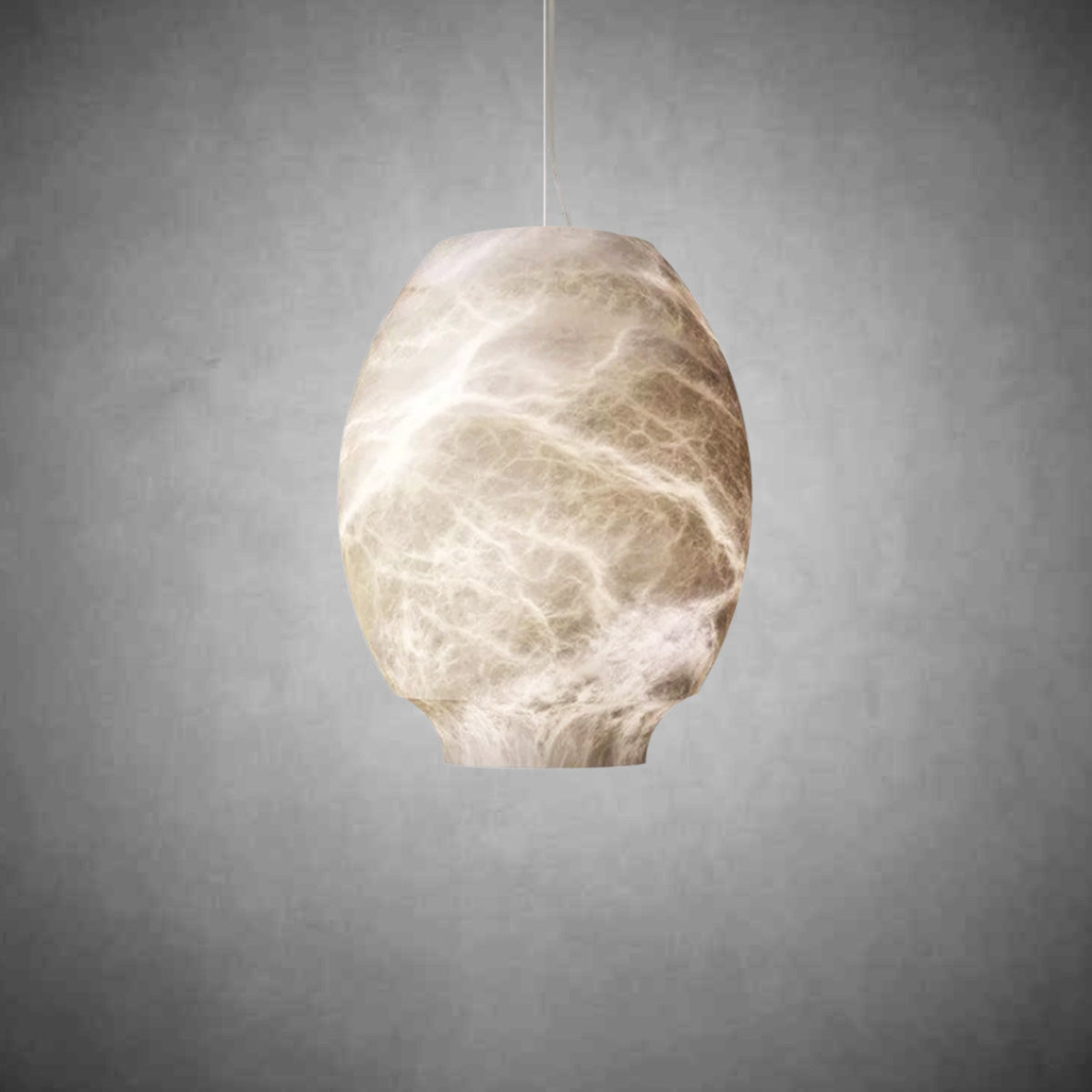 Alabaster Lantern Round Pendant