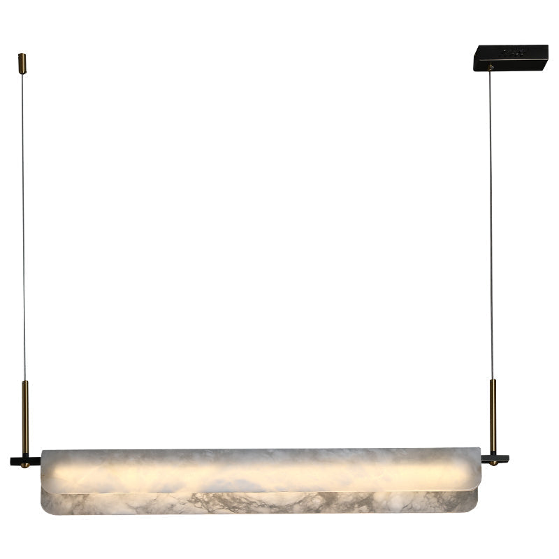 Nicholas Modern Alabaster Linear Art Chandelier Light